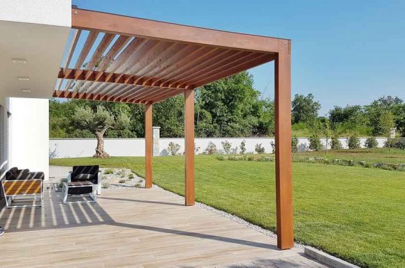 Pergola bois sur mesure - Loupiac - Thomas Steeve Charpente